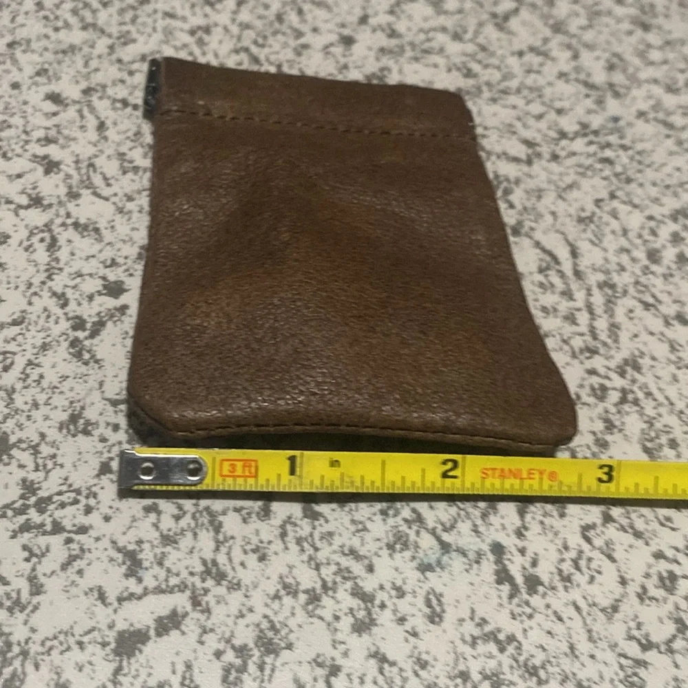 Vintage leather coin pouch